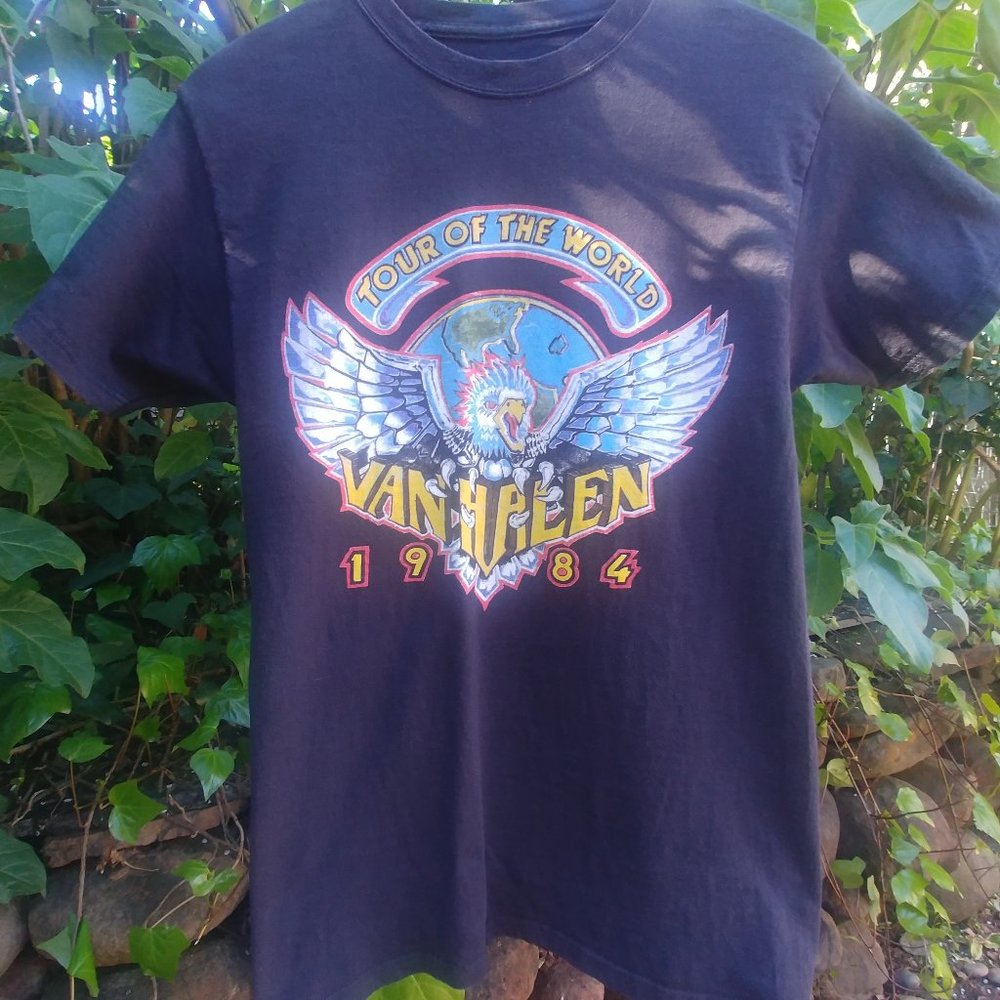 Van Halen 1984 Tour of the World T Shirt approx Men XS Women's Small